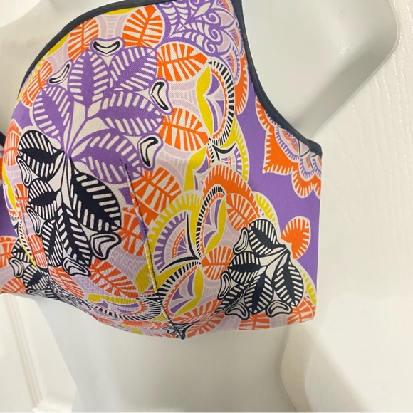 CACIQUE Colorful Paisley Floral Adjustable Strap Balconette Bra 40DD - Picture 2 of 8